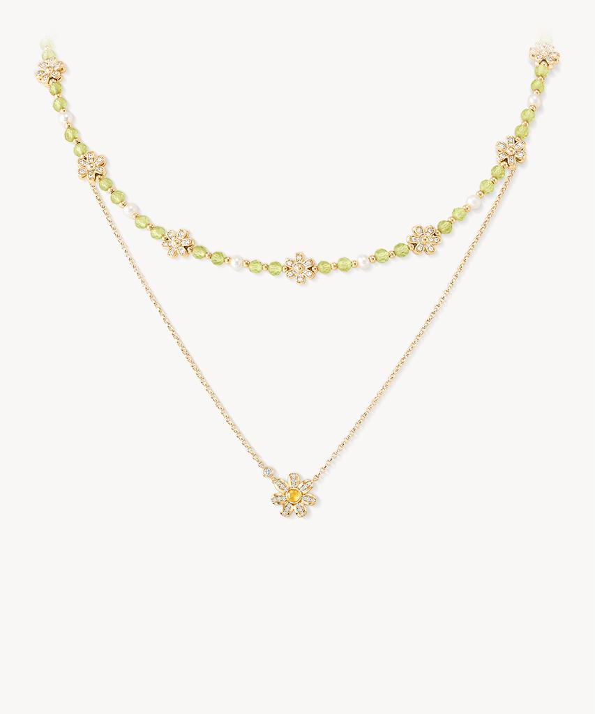 Lola Rose Daisy Peridot Freshwater Pearl Women'S Beaded Necklace