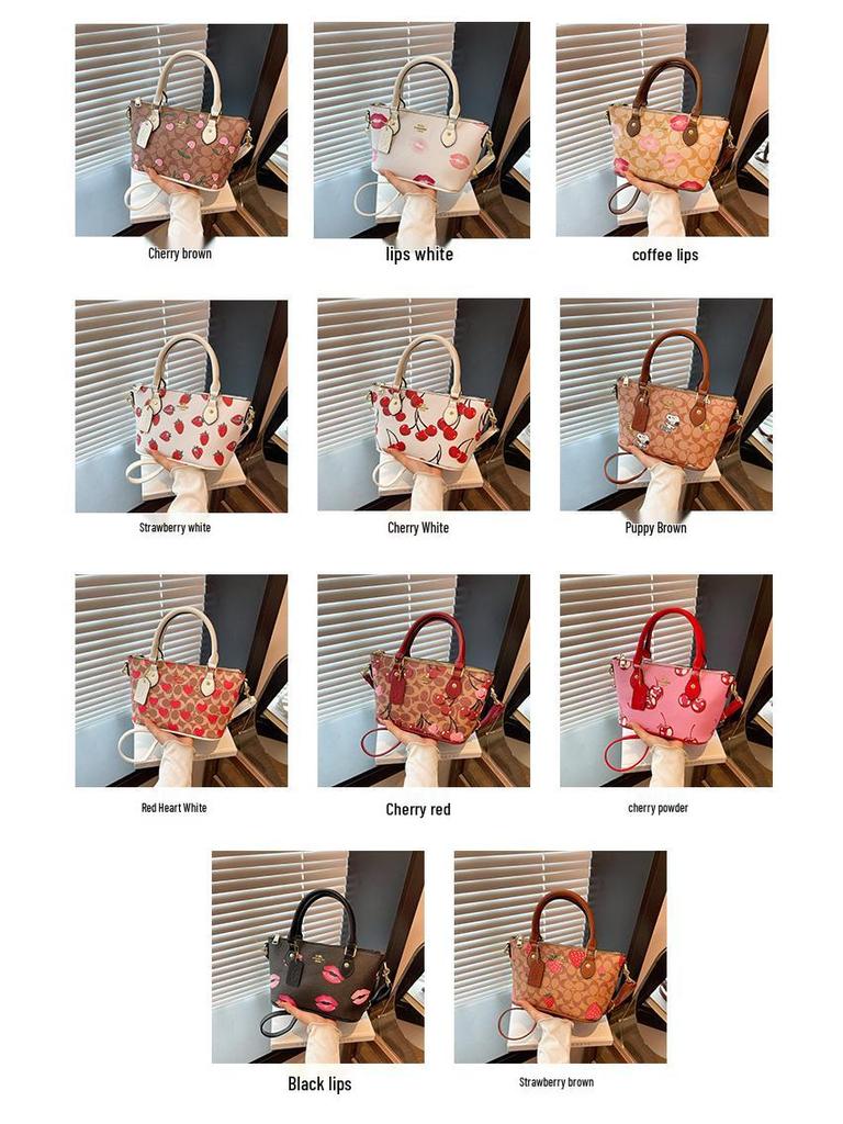 Трендовая женская сумка кроссбоди и тоут на плечо 2025 - Простой принт, текстура ПУ