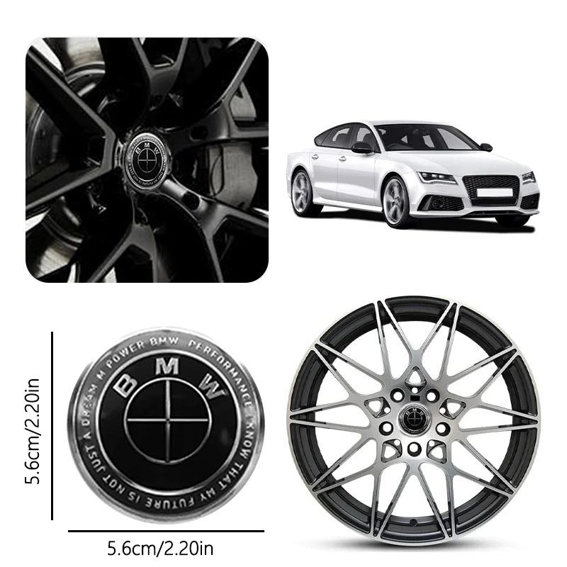 4pcs 56mm 60mm 65mm Car Wheel Center Hub Cap Sticker Badge For BMW M Performance E90 E92 F07 G22 G30 G20 F34 F10 E71 F20 F40 E60 E70