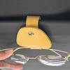 JEYOD 2pcs Car Sun Visor Sunglasses Frame,Leather Eyeglass Frame,Magnetic Eyeglass Frame and Ticket Holder,Universal
