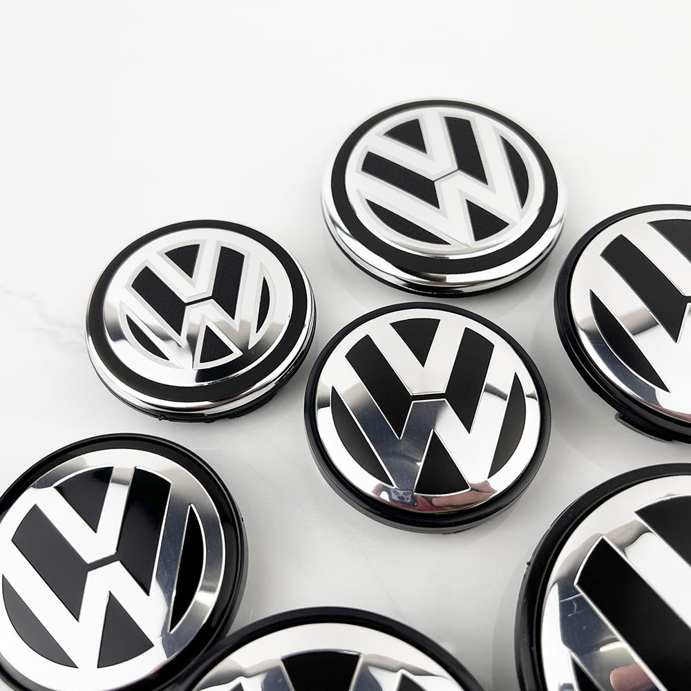HIJK1 Emblems 4pcs 55mm 56mm 65mm 70mm For Volkswagen VW MK5 Golf Passat Jetta Styling Car Wheel Center Caps Hubcap Cover 3B7601171 1J