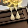 Элегантные простые золотые серьги высшего качества: Мода Silver Needle с европейским и американским стилем