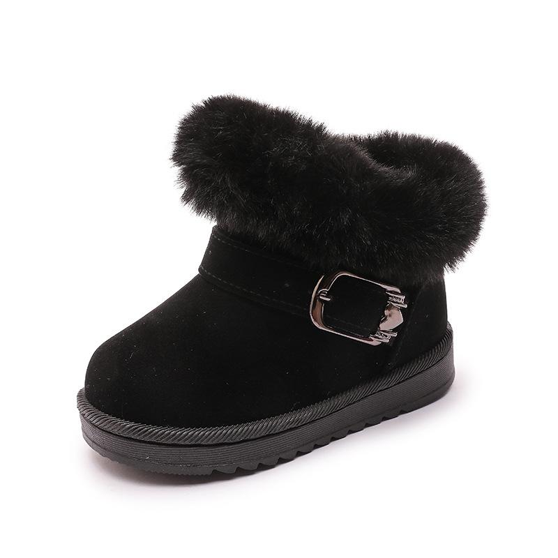 Детские зимние ботинки с добавлением хлопка короткие ботинки