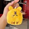 Cheddar Cheese Plush Dog Keychain With Cartoon Design For Backpack And Bag Decor