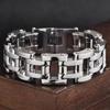 Solid Stainless Steel 22MM Width Motorcycle Bike Chain Man Bracelet Wristband Male Bangles Rock And Roll Rap Jewelry Accessory