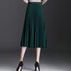 Весенняя тонкая универсальная элегантная плиссированная юбка средней длины с высокой талией