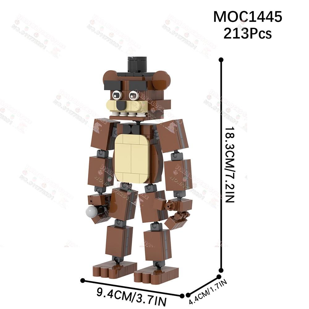 Персонажи игр ужасов MOC Строительные блоки Творческий Полуночный медведь Фигурки Украшения Модели Кирпичи Сборка Игрушки для детей