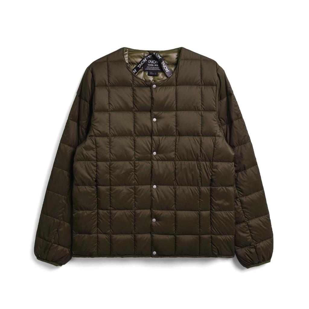 TAION Базовая куртка-пуховик с круглым вырезом и пуговицами, мужская (ТАИОН-104)