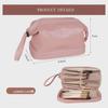 Double-Layer Waterproof Cosmetic Bag - Large Capacity, High-End, Multi-Function Storage