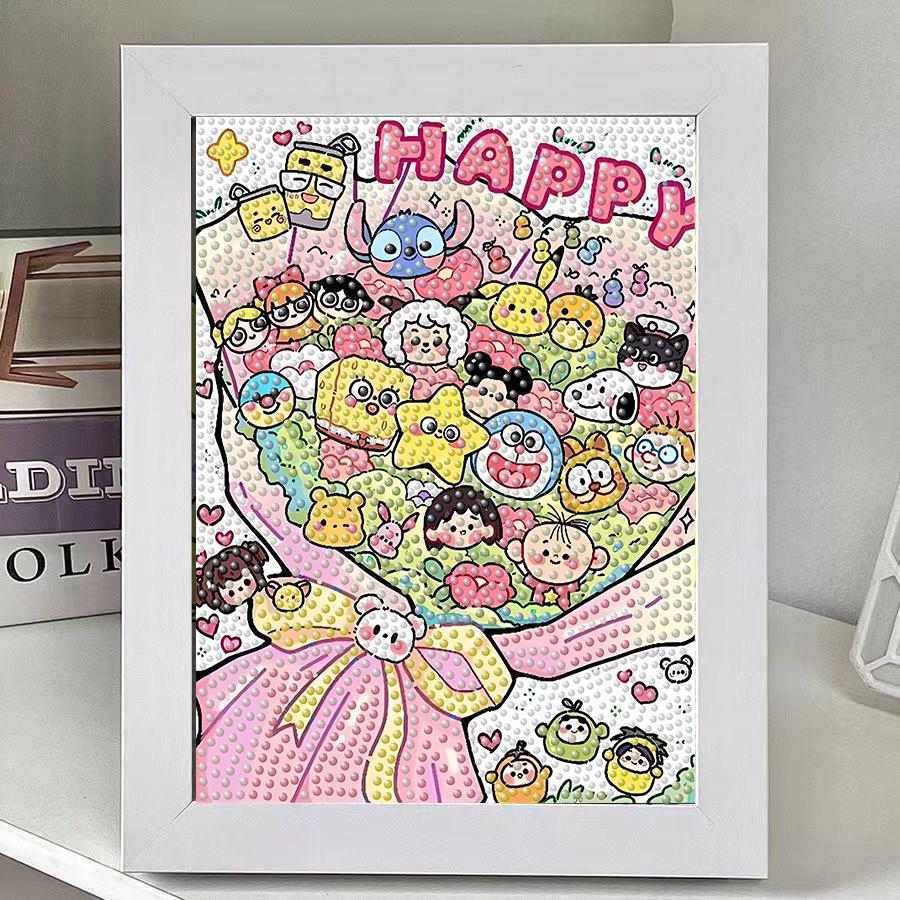 Набор для 5D-алмазной вышивки Sanrio в рамке – Образовательная игрушка для детей