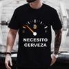 Мужская модная повседневная футболка с принтом NECESITO CERVEZA Мужские футболки Модный топ Одежда для лета Пить пиво Футболка Топы