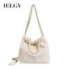 Women's Fashion Rhombus Chain Crossbody Bag, Pearl Handbag