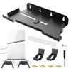 Game Console Wall Mount Bracket Storage Holder with Storage Hook Strong Load-bearing Simple Installation Game Console Hanging Rack for PS5 Slim