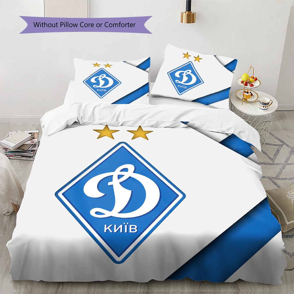 Dynamo Kyiv Pattern Bedding Quilt Set Home Decoration Gift (1 * duvet cover + 2 * pillowcase without core)