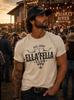 Клуб ELLA FELLA футболка с графическим принтом черепа коровы | EST. Унисекс футболка с западным логотипом 2026