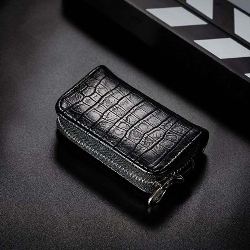 Men Crocodile pattern PU Leather Key Bag Case Zipper Key Case Bag Car Key Wallets Car Key Case