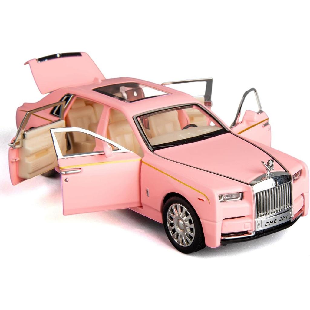 1/32 масштабная модель автомобиля Rolls-Royce Phantom, игрушечный автомобиль из цинкового сплава со звуком и светом для детей, подарок для мальчиков и девочек