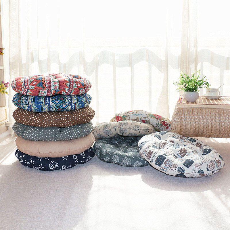 Роскошная круглая подушка для патио, татами, коврик для медитации, подушка для сиденья с мягким на ощупь покрытием