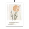 Abstract Wall Art Canvas Painting Posters and Prints Boho Leaves Sun Flowers Plant Nature Wall Pictures for Living Room Decor