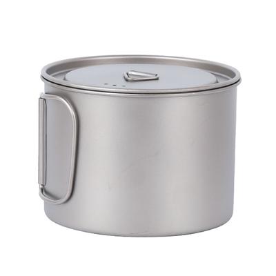 Походный горшок Ti Pot с крышкой и складными ручками для кемпинга и пешего туризма на открытом воздухе