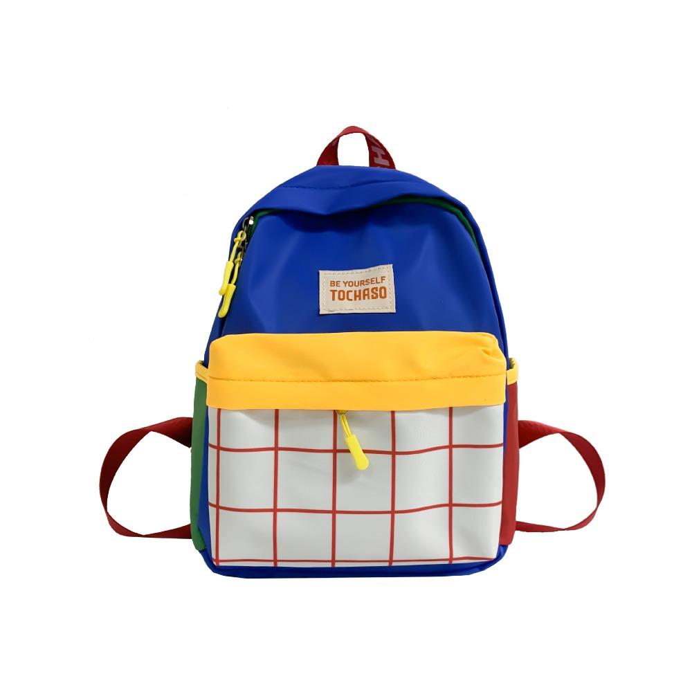 Милый рюкзак с контрастным цветом и клетчатым узором в корейском стиле, нейлоновый, детский, школьный, большой вместимости, милая сумка через плечо, детский рюкзак