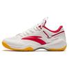 Shock Absorbing Wear Resistant Low Top Badminton Shoes Women Sneaker White Red 922424401-3