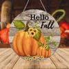 Садовые украшения, украшения для осеннего фестиваля урожая, деревянные подвесные декоративные таблички, логотип "hello fall", тыквенный узор, 2D плоские изделия