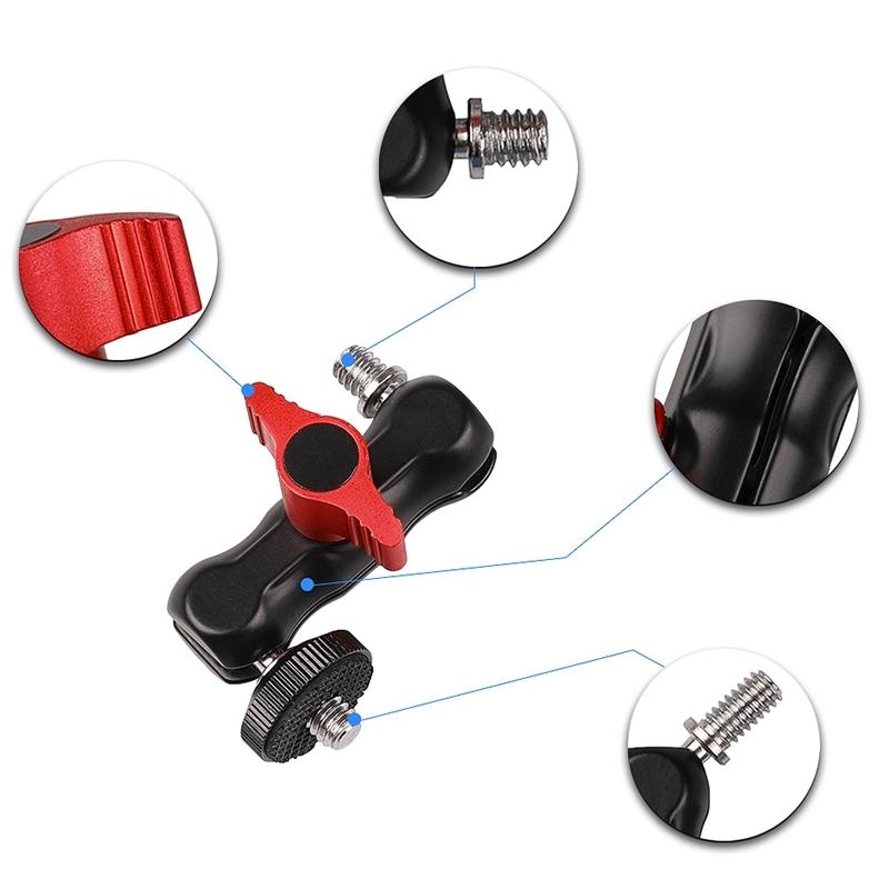 Многофункциональный зажим с шаровой головкой, шаровой зажим, ic Arm Super с резьбой 1/4 дюйма-20 для клетки камеры