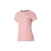 Однотонная повседневная дышащая футболка с круглым вырезом и коротким рукавом для женщин, топы розового цвета 630561-80