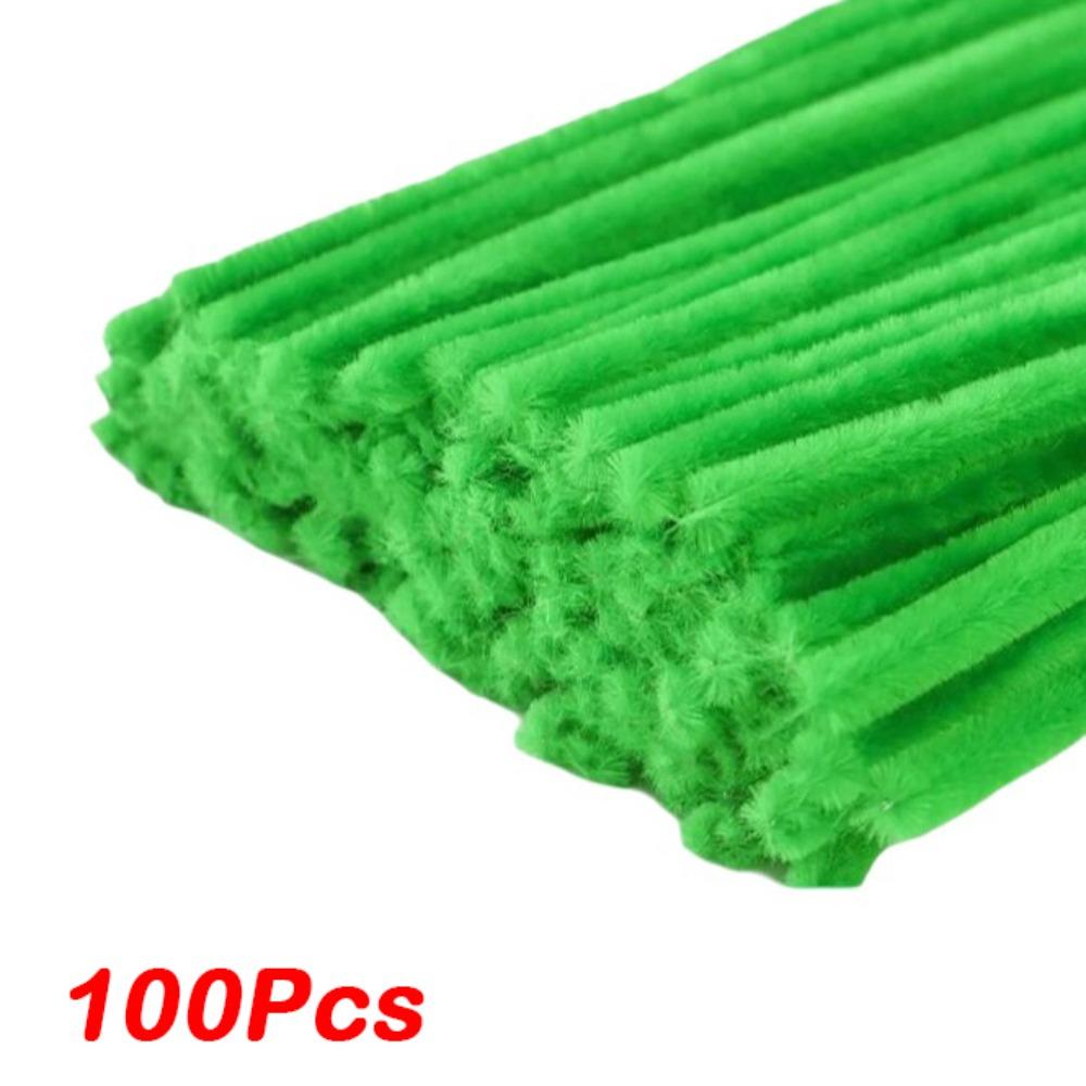 100/300/400Pcs Flexible Wire Pipe Cleaners Bendable Plush Sticks for Artificial Flower Making