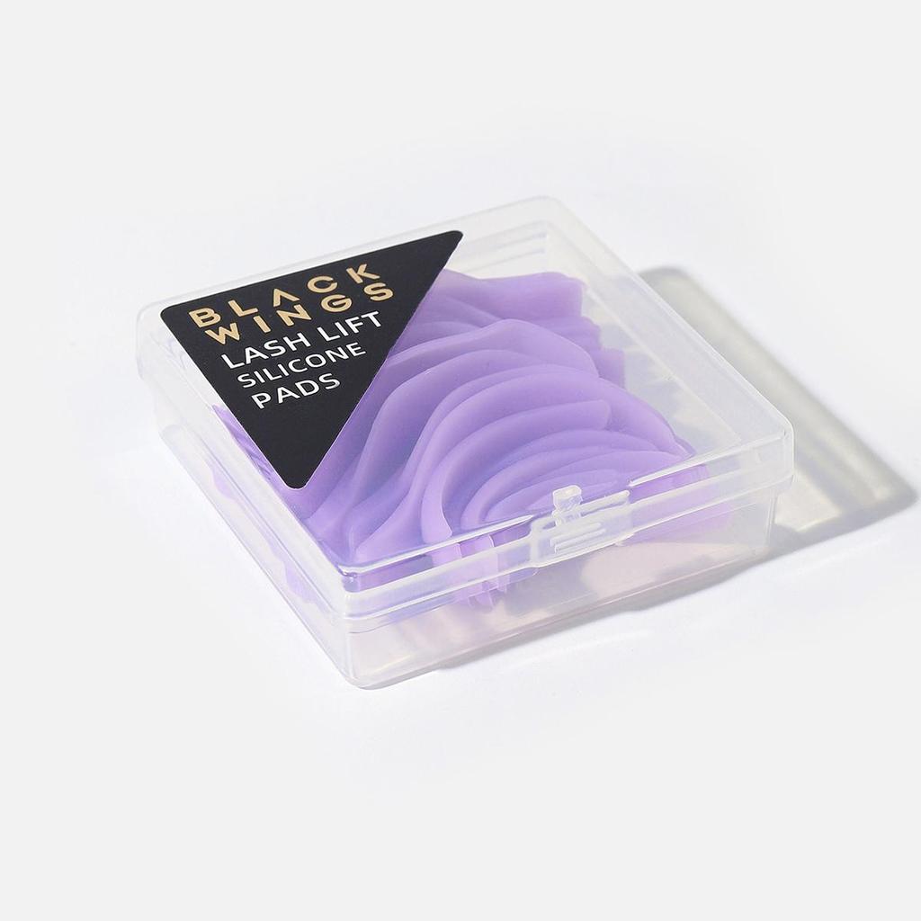 BLACKWINGS 7 Pairs Eyelash Perm Silicone Pads Blue, Curling Pads for Lash Lift,   with Size Guide Chart, Hypoallergenic Reusable Accessories