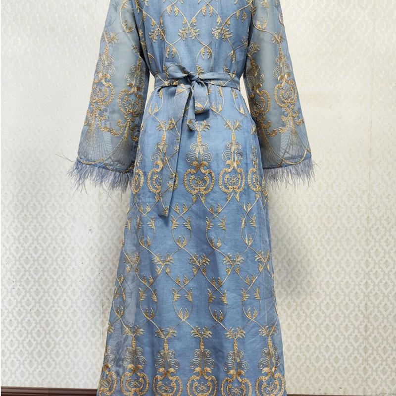 Арабский вышитый стикер платье мусульманский банкетный халат