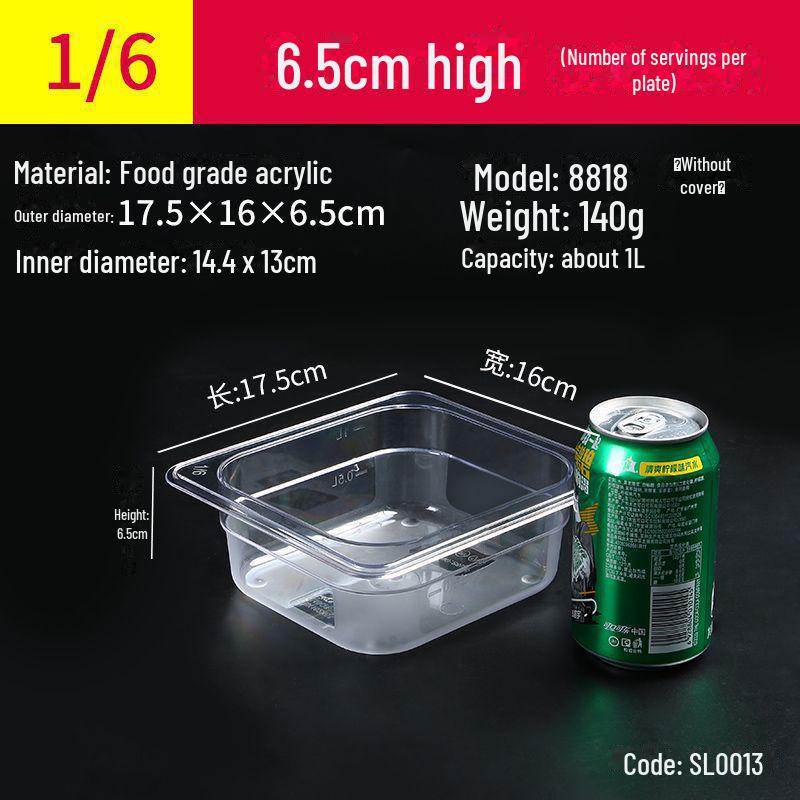 Прозрачная прямоугольная акриловая чаша для горячего и ящик для хранения свежих фруктов