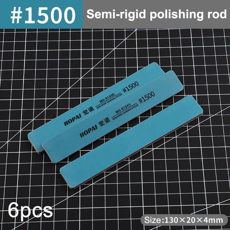 6 шт. MS-E400-1500 Полужесткие шлифовальные палочки Пластиковая модель Полировальный стержень Для самостоятельной сборки Модельные инструменты для сборки