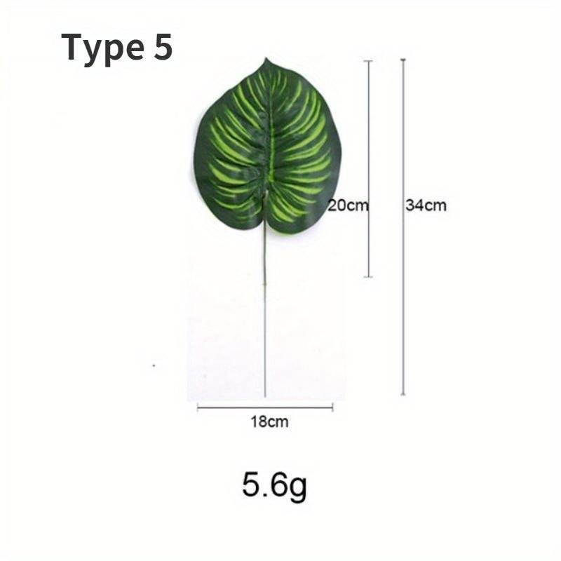 1PC Artificial Plant Tropical Palm Leaves Summer Monstera Simulation Leaf for Hawaiian Theme Party Decor Home Garden Fake Plant