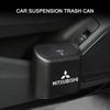 Car Trash Can Storage Box Vehicle Multifunctional Garbage Dust Case Emblem For Mitsubishi ASX Lancer 10 Pajero Outlander L200