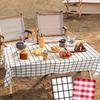 Plaid Disposable Tablecloth Waterproof Checkered Table Cover Outdoor Tablecloth for Picnic Camping Barbecue Parties