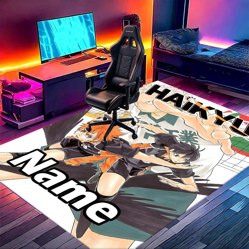 Custom Name Personalized Haikyu Print Carpet, Versatile Home Decor Rug, for Playroom, Apartment, Balcony, Entryway, Hallway Gift