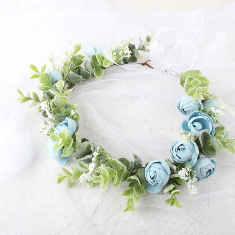 Свадебный венок из цветов для невесты, цветочные повязки на голову, цветочные повязки на голову для невесты, женские цветочные гирлянды, корона, цветочный венок для волос