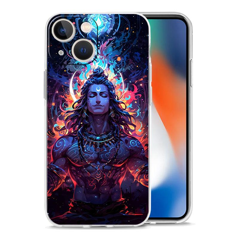Чехол для телефона iPhone 16 Чехлы iPhone 15 12 13 14 16 Pro Max X XR XS Max 15 Plus iPhone11 Чехол Лорд Шива Бог Будда Индия