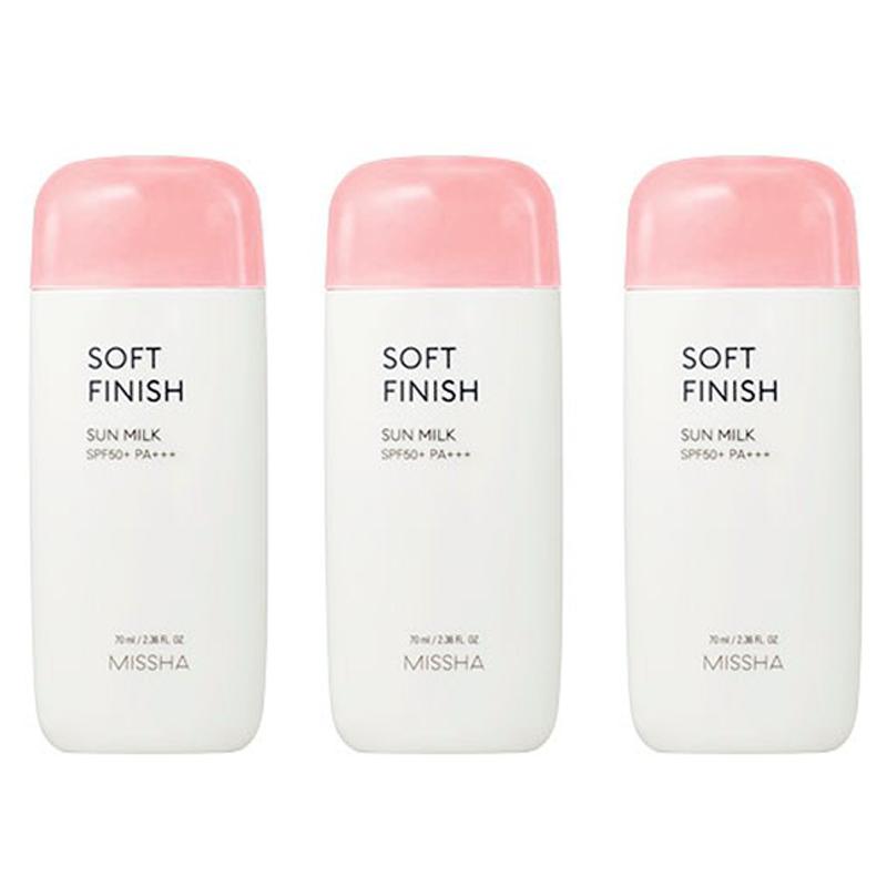 MISSHA All Around Safe Block Soft Finish Sun Milk Sunscreen SPF50+/PA+++ 70mL (3 Options)