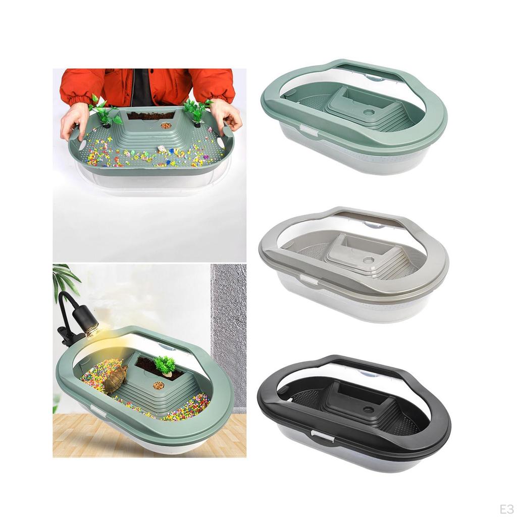 Portable Turtle Tank with Sun Terrace - Ideal for Reptiles and Amphibians