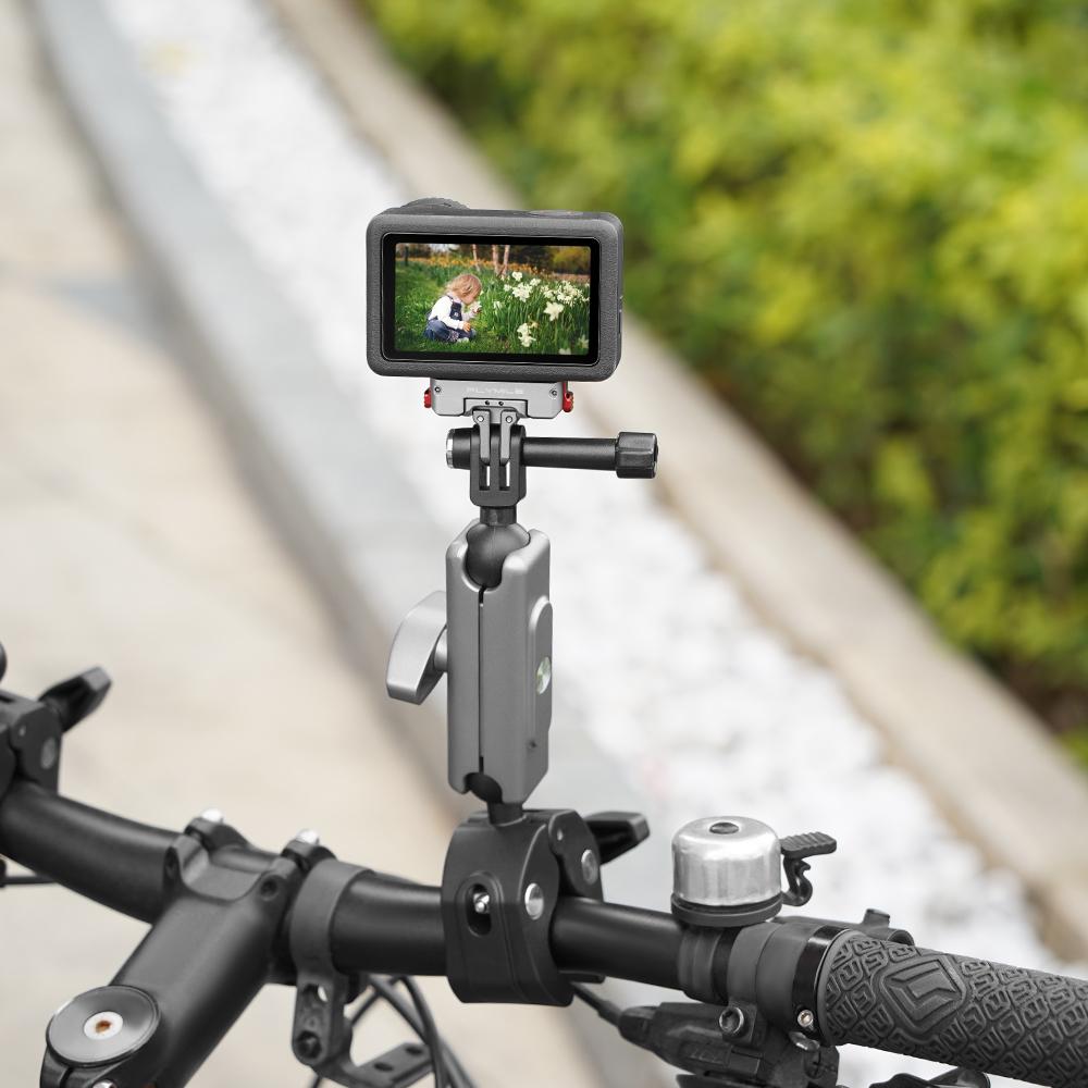 FLYMILE For DJI Osmo Action 6 / Nano Magnetic Quick Release Mount 360° Rotating Aluminum Alloy Base Dual Port Design