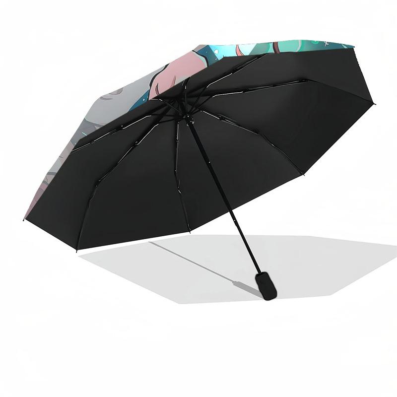 1pc Draken Automatic Folding Umbrella Portable 3-Fold Design with 8-Bone Iron Frame Perfect for Outdoor Use, Festive Gifts, Travel, Daily Use, and Fan