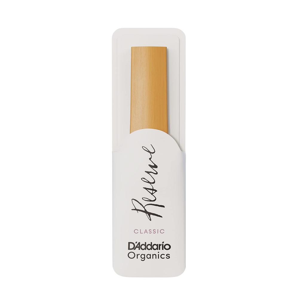 WoodWinds Reeds for Bb USDA Organic Reserve ODCT0320 Pack of 3 D'Addario D'Addario Clarinet, Certified, Classic, [Hardness 2.0],