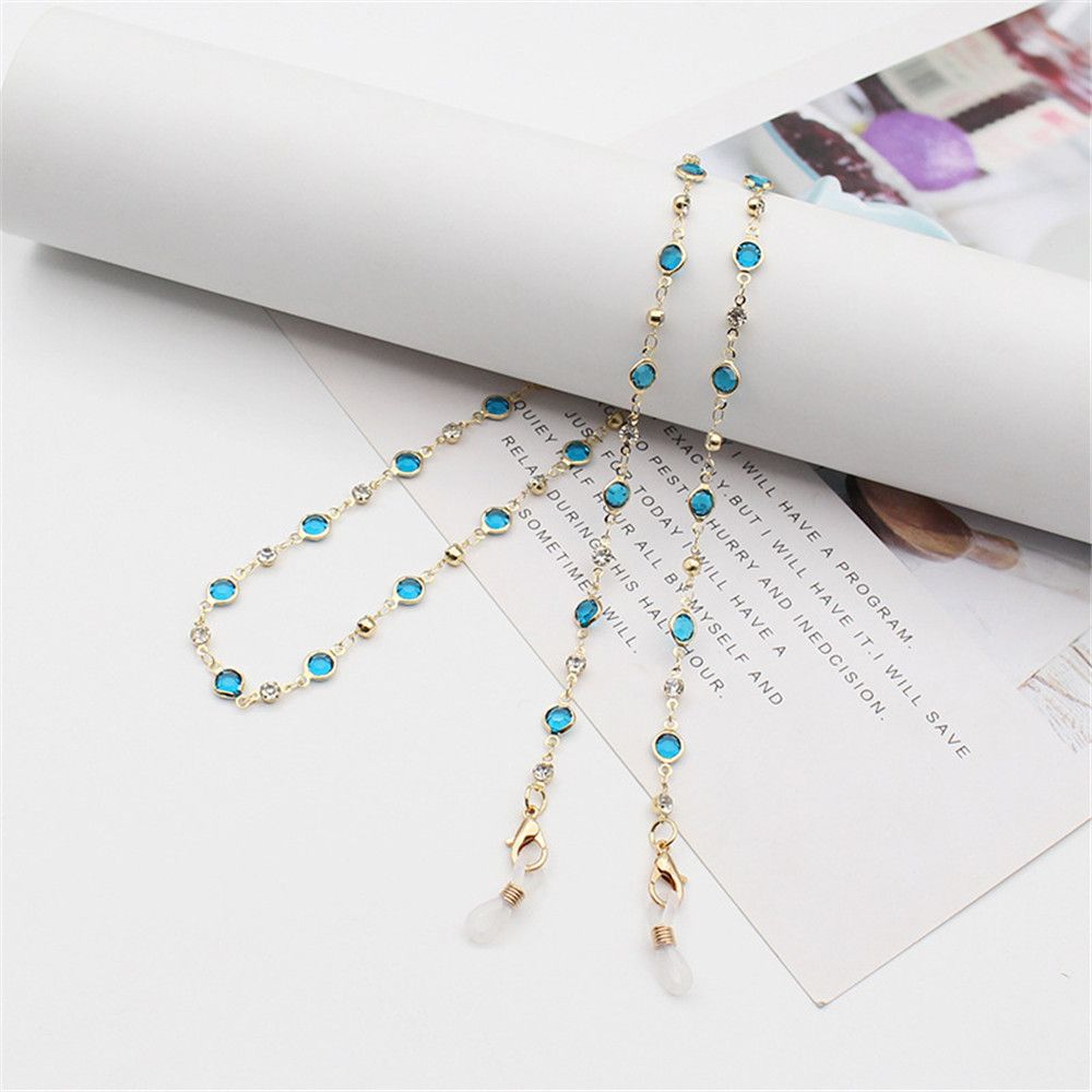 Модный длинный хрустальный шнурок для очков Аксессуары для очков Ожерелье для очков Цепочка для очков