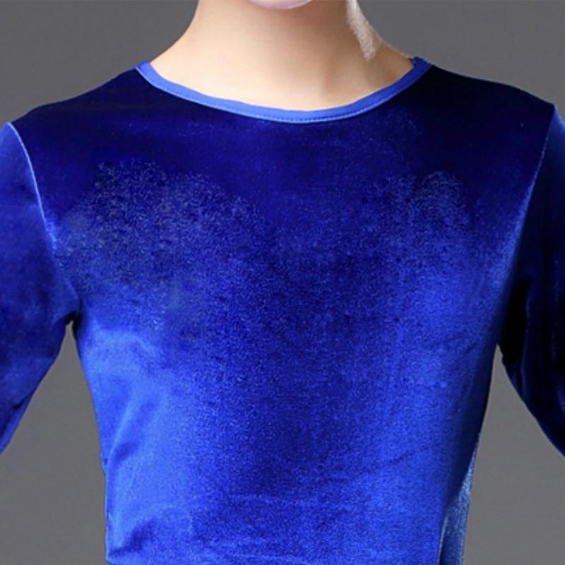 Girls Velvet Latin Salsa Dance Dress Gymnastics Dancewear Ballroom Dancing Costume