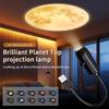 Лампа-проектор планет с прямым подключением через USB, Хэллоуин, Рождество, атмосферные огни, креативный светодиодный ночник для фона спальни