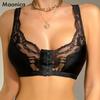 Женский кружевной бюстгальтер пуш-ап с застежкой спереди, большого размера, без косточек, дышащий, кружевной, M-6XL