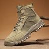 Зимние хиты продаж уличной моды рабочие ботинки высокие мужские кожаные повседневные туфли походная обувь износостойкие подошвы